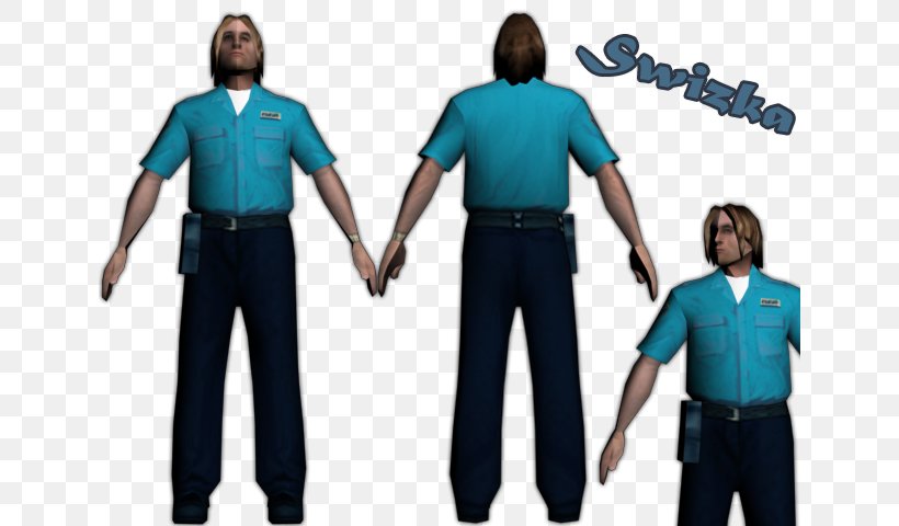 Grand Theft Auto: San Andreas San Andreas Multiplayer Multiplayer Video Game Mod Computer Servers, PNG, 640x480px, Grand Theft Auto San Andreas, Abdomen, Blue, Computer Servers, Costume Download Free
