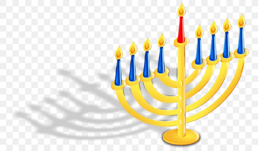 Hanukkah, PNG, 800x480px, Watercolor, Candle, Candlestick, Hanukkah, Holiday Download Free