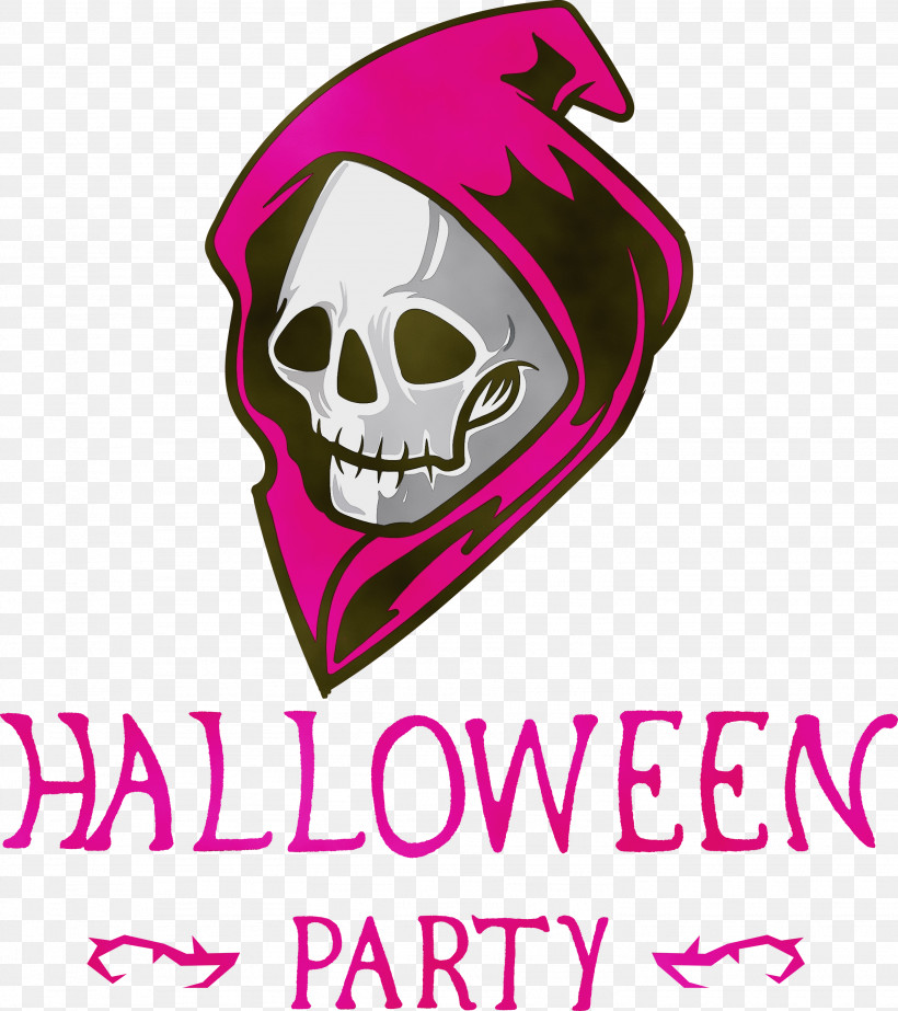 Logo Line Pink M Headgear Character, PNG, 2664x3000px, Halloween Party, Character, Geometry, Headgear, Line Download Free