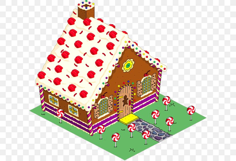 Gingerbread House The Simpsons: Tapped Out Pain D'épices, PNG, 618x560px, Gingerbread House, Building, Candy, Christmas, Christmas Decoration Download Free