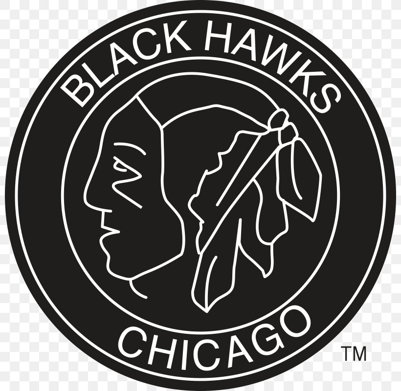 Pánské Tričko Mitchell & Ness Black And White Logo Nhl Chicago Blackhawks Emblem Brand, PNG, 800x800px, Chicago Blackhawks, Area, Badge, Black And White, Brand Download Free