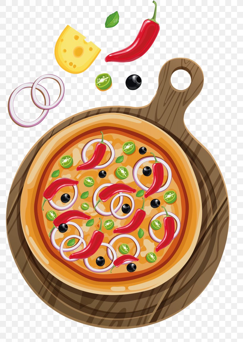 Pizza, PNG, 6557x9208px, Dish, Cartoon, Cuisine, Food, Pizza Download Free