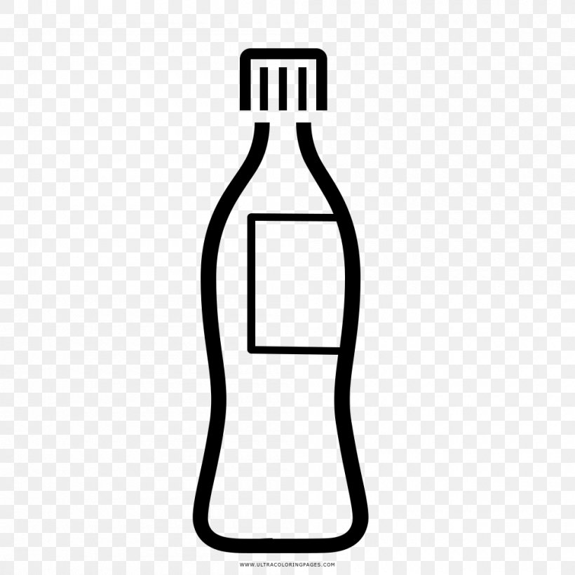 Water Bottles Fizzy Drinks Drawing, PNG, 1000x1000px, Water Bottles, Black And White, Bottle, Coloring Book, Drawing Download Free