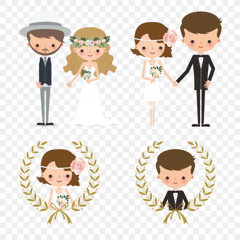 Wedding Invitation Bridegroom Wedding Cake, PNG, 1800x1800px, Wedding Invitation, Boy, Bride, Bridegroom, Cartoon Download Free
