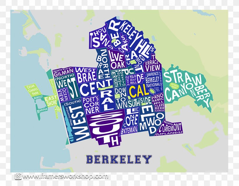 Framer's Workshop Map Poster Art Text, PNG, 1008x786px, Map, Art, Berkeley, Brand, California Download Free