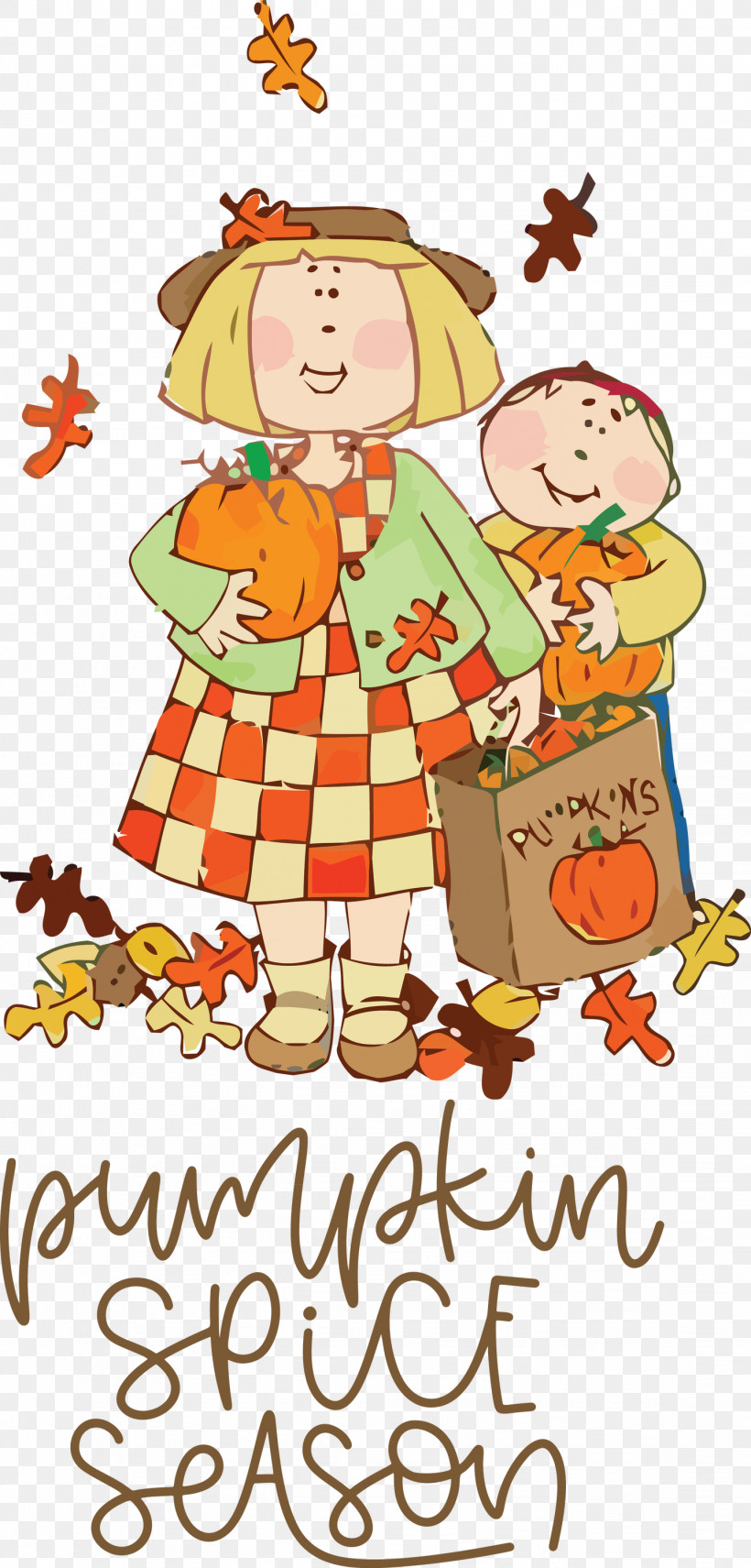 Autumn Pumpkin Spice Season Pumpkin, PNG, 1437x3000px, Autumn, Cartoon, Christmas Day, Digital Art, Drawing Download Free