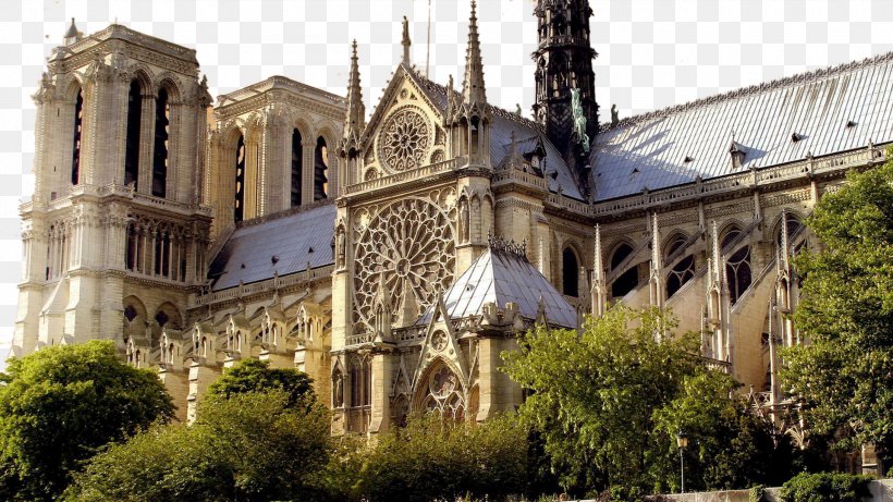 Notre-Dame De Paris Eiffel Tower Luxembourg Palace Strasbourg Cathedral Wallpaper, PNG, 1920x1080px, Notredame De Paris, Abbey, Building, Cathedral, Chapel Download Free