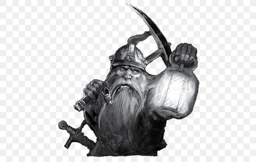 Warhammer Fantasy Battle Dwarf Goblin Miner Dungeons & Dragons, PNG, 482x520px, Warhammer Fantasy Battle, Art, Black And White, Blacksmith, Chaos Dwarfs Download Free