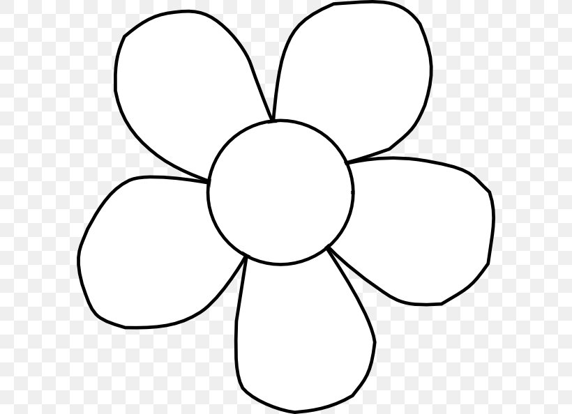 Flower Black And White Clip Art, PNG, 600x594px, Flower, Area, Black, Black And White, Common Daisy Download Free