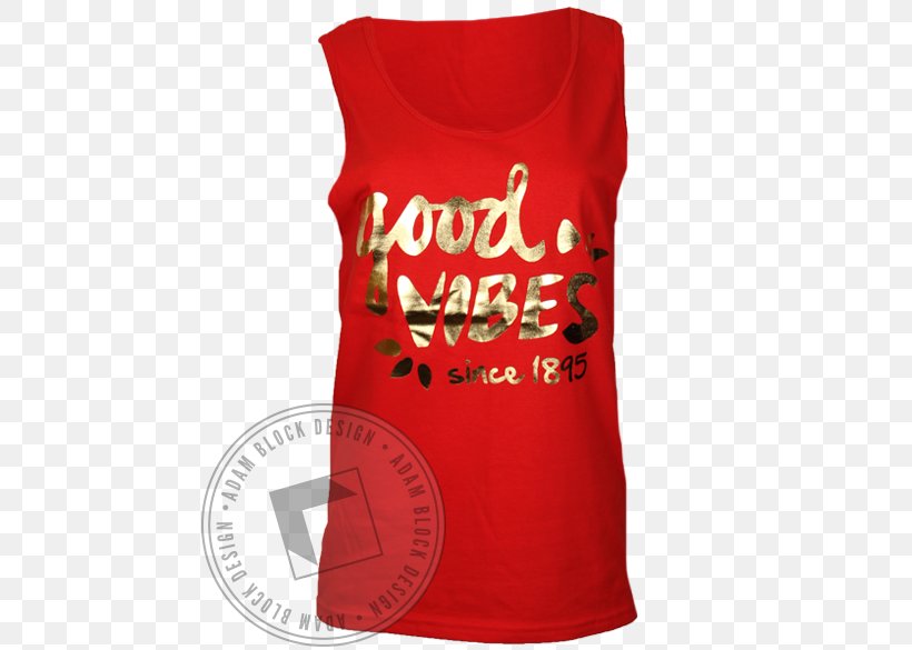 T-shirt Sleeveless Shirt Outerwear Font, PNG, 464x585px, Tshirt, Outerwear, Red, Sleeve, Sleeveless Shirt Download Free