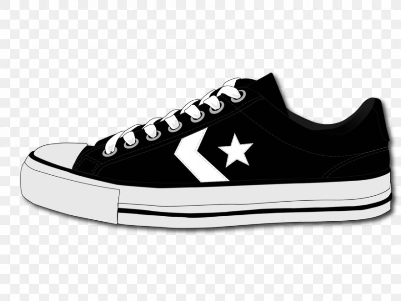 Converse Shoe Chuck Taylor All-Stars Sneakers Clip Art, PNG, 900x675px, Converse, Athletic Shoe, Black, Black And White, Brand Download Free