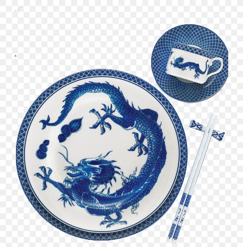 Bone China Tableware Plate Dragon, PNG, 720x834px, China, Blue And White Porcelain, Blue And White Pottery, Bone China, Butter Dishes Download Free