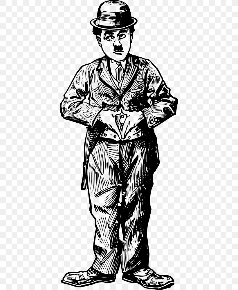 Charlie Chaplin Actor Drawing Clip Art, PNG, 408x1000px, Charlie Chaplin, Actor, Art, Black And White, Cartoon Download Free