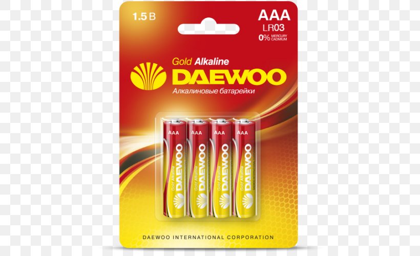 Electric Battery AAA Battery Alkaline Battery Daewoo, PNG, 500x500px, Electric Battery, Aa Battery, Aaa Battery, Alkaline Battery, Ampere Hour Download Free