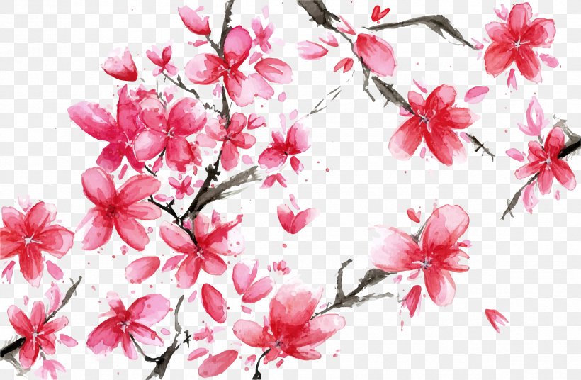 Paper Cherry Blossom Notebook, PNG, 2372x1551px, Paper, Azalea, Blossom, Branch, Cherry Download Free