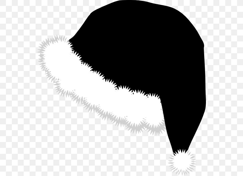 Santa Claus Santa Suit Hat Cap Clip Art, PNG, 570x595px, Santa Claus, Black, Black And White, Cap, Christmas Download Free