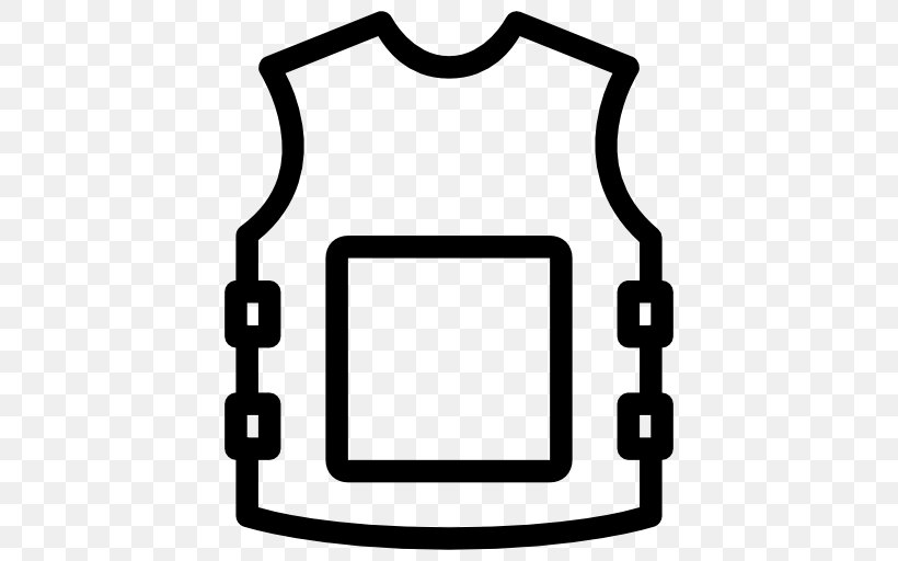 Bullet Proof Vests Bulletproofing Gilets Waistcoat Police, PNG, 512x512px, Bullet Proof Vests, Area, Armour, Ballistic Shield, Black And White Download Free