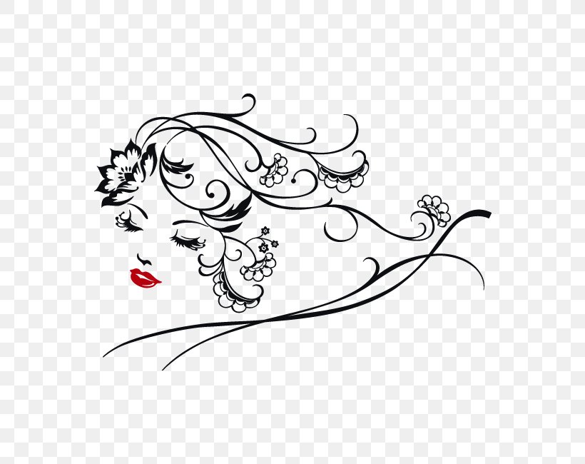 How A Female Thinks Beauty Parlour Wall Decal Woman, PNG, 650x650px, Watercolor, Cartoon, Flower, Frame, Heart Download Free