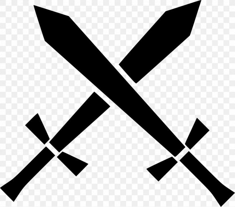 Sword Vector Graphics Symbol Clip Art, PNG, 980x862px, Sword, Black, Blackandwhite, Brand, Combat Download Free