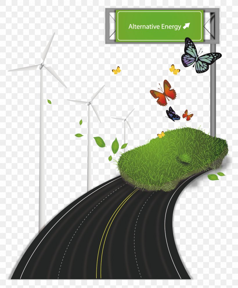 Butterfly Green Road Illustration, PNG, 1081x1304px, Butterfly, Brand, Cartoon, Controlledaccess Highway, Grass Download Free