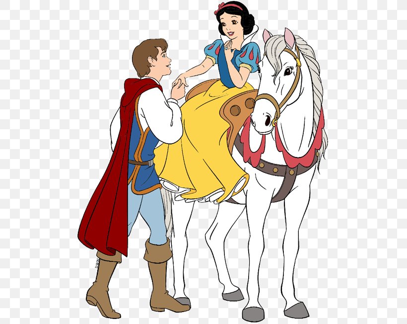 Horse Snow White Prince Charming Seven Dwarfs Clip Art, PNG, 509x652px, Watercolor, Cartoon, Flower, Frame, Heart Download Free