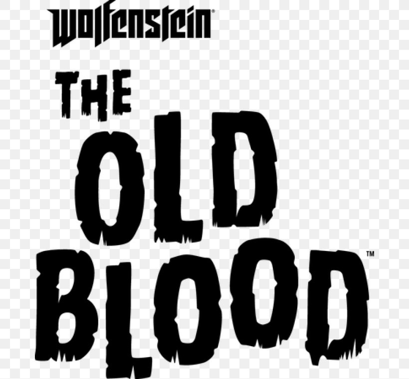 Wolfenstein: The Old Blood Logo PlayStation 4 Brand Font, PNG, 680x761px, Wolfenstein The Old Blood, Area, Black, Black And White, Brand Download Free