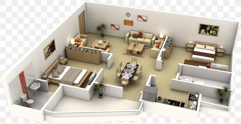 Apartment Interior Design Services House Bedroom Floor Plan, PNG, 1296x668px, 3d Floor Plan, Apartment, Bedroom, Floor Plan, Furniture Download Free