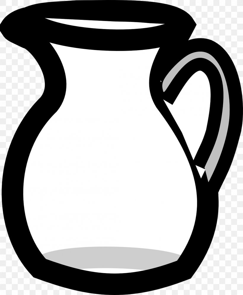 Pitcher Jug Carafe Glass Clip Art, PNG, 1052x1280px, Pitcher, Artwork, Black And White, Carafe, Decanter Download Free