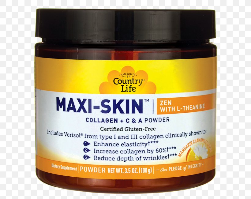 Dietary Supplement Collagen Skin Powder Ounce, PNG, 650x650px, Dietary Supplement, Chamomile, Collagen, Flavor, Gram Download Free