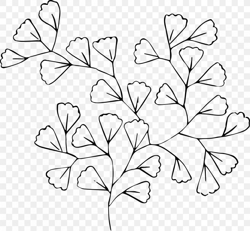 Black And White Line Art Flower Drawing Clip Art, PNG, 3965x3658px, Black And White, Art, Branch, Cut Flowers, Drawing Download Free