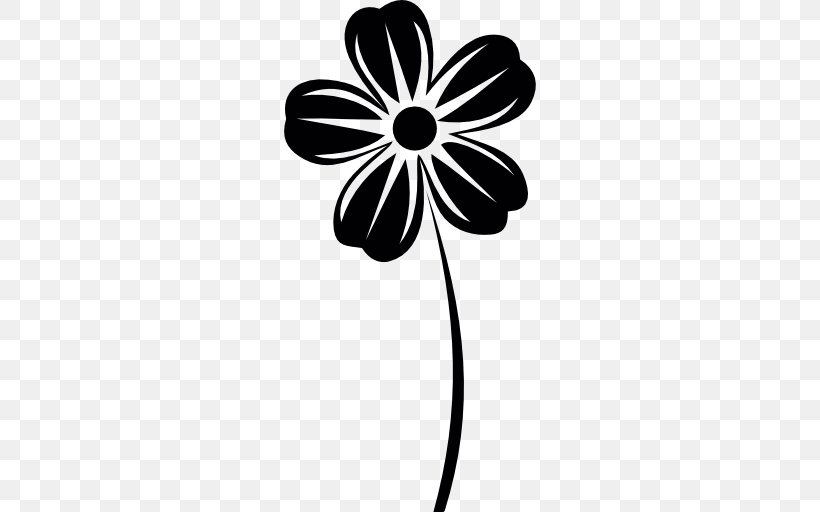 Flower Petal Floral Design, PNG, 512x512px, Flower, Black, Black And White, Flora, Floral Design Download Free