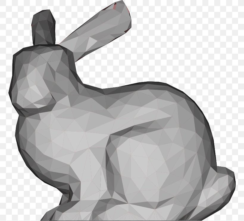 Rabbit Stanford Bunny Stanford University Low Poly Hare, PNG, 764x741px, 3d Computer Graphics, Rabbit, Black And White, Hare, Low Poly Download Free