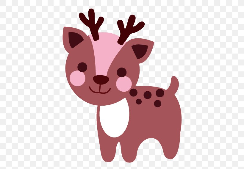 Reindeer Formosan Sika Deer Cartoon, PNG, 568x568px, Deer, Carnivoran, Cartoon, Cuteness, Dog Like Mammal Download Free