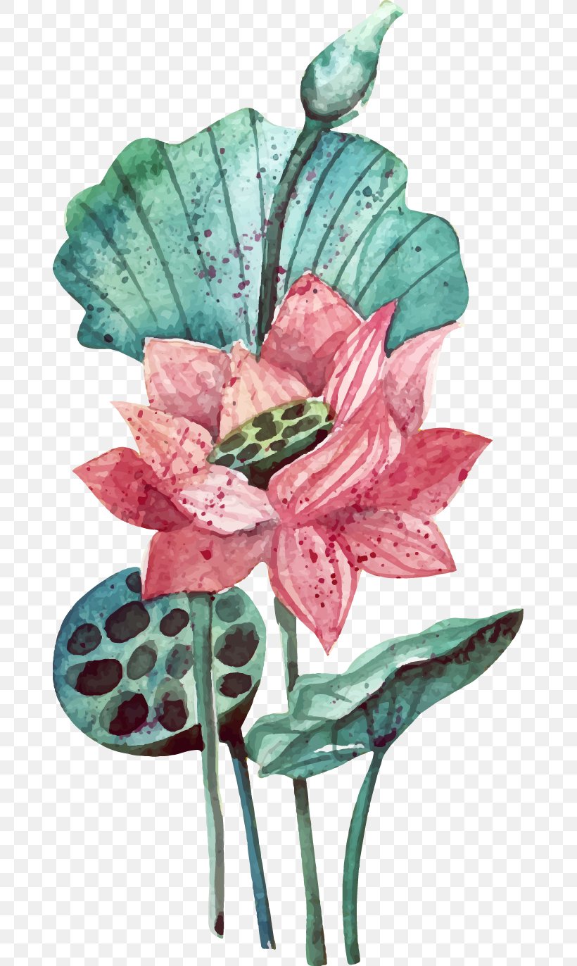Watercolor Painting Flower, PNG, 669x1372px, Watercolor Painting, Art, Cut Flowers, Flora, Floral Design Download Free