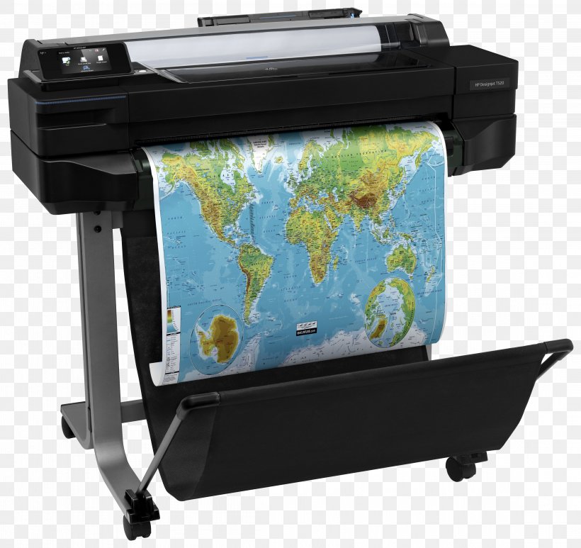Hewlett-Packard Wide-format Printer HP DesignJet T520 Inkjet Printing, PNG, 4588x4328px, Hewlettpackard, Dots Per Inch, Electronic Device, Electronics, Hp Designjet T520 Download Free
