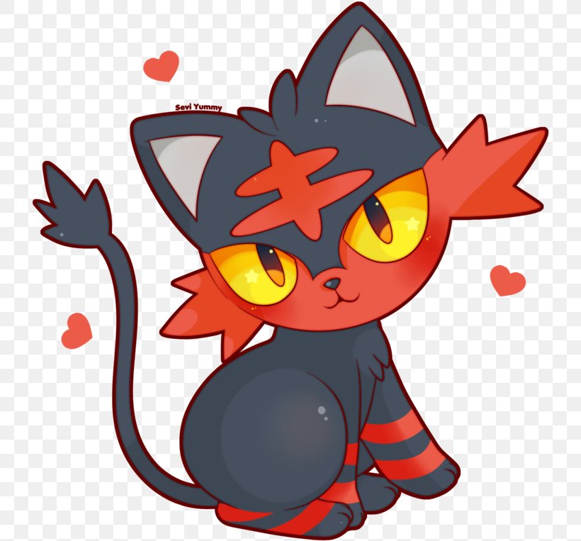 Pikachu Incineroar Litten Drawing Video Games Png 731x763px