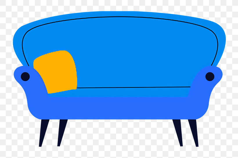 Chair Furniture Cartoon Cobalt Blue / M Cobalt Blue / M, PNG, 800x544px, Chair, Cartoon, Furniture, Geometry, Line Download Free