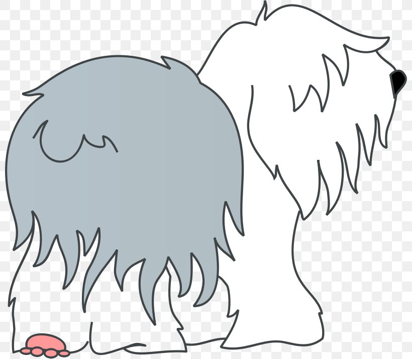 Old English Sheepdog Shetland Sheepdog Herding Dog Cartoon Clip Art, PNG, 800x714px, Watercolor, Cartoon, Flower, Frame, Heart Download Free