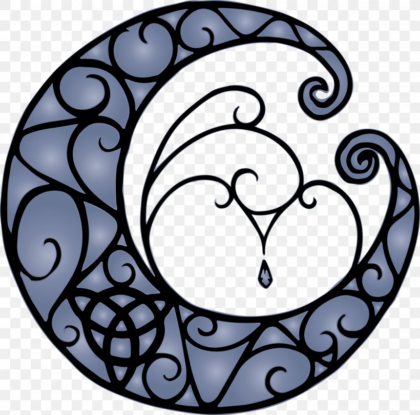 Triquetra Moon Lunar Phase, PNG, 2841x2806px, Triquetra, Area, Art, Black And White, Clock Download Free