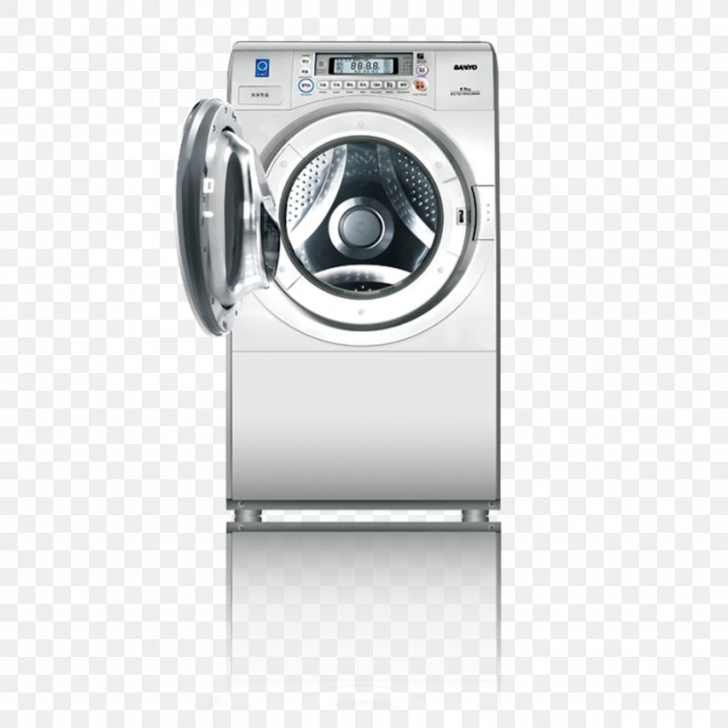 Advertising Washing Machine Home Appliance Poster Sanyo, PNG, 945x945px, Advertising, Clothes Dryer, Electronics, Gratis, Hardware Download Free