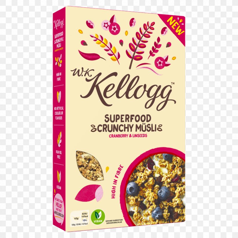Breakfast Cereal Kellogg's Granola British Cuisine, PNG, 840x840px, Breakfast Cereal, Breakfast, British Cuisine, Cereal, Cranberry Download Free