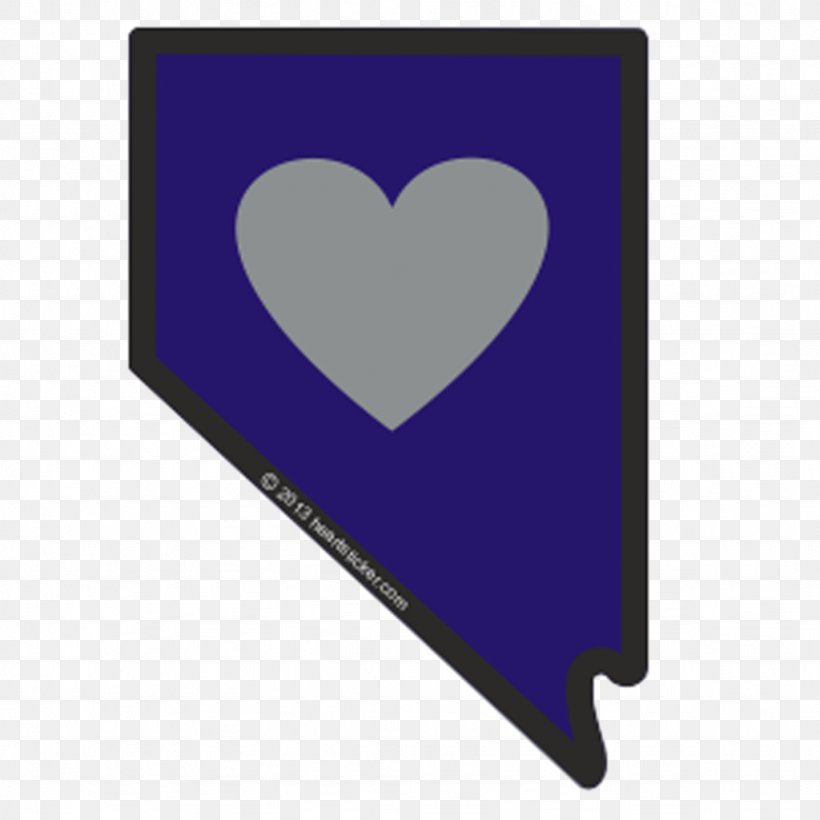 Flag Of Nevada Heart Sticker Die Cutting, PNG, 1024x1024px, Nevada, Blue, Brand, California, Connecticut Download Free