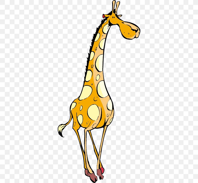Giraffe Cartoon Clip Art, PNG, 342x757px, Giraffe, Animal Figure, Animation, Artwork, Beak Download Free