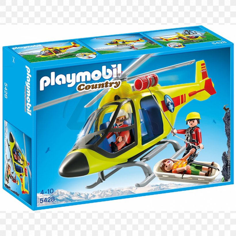playmobil hospital helicopter
