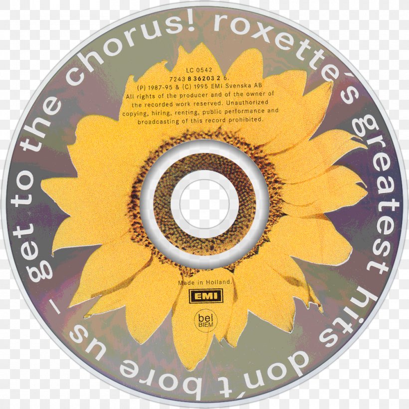Compact Disc Roxette Hits Don't Bore Us, Get To The Chorus! Greatest Hits, PNG, 1000x1000px, Watercolor, Cartoon, Flower, Frame, Heart Download Free