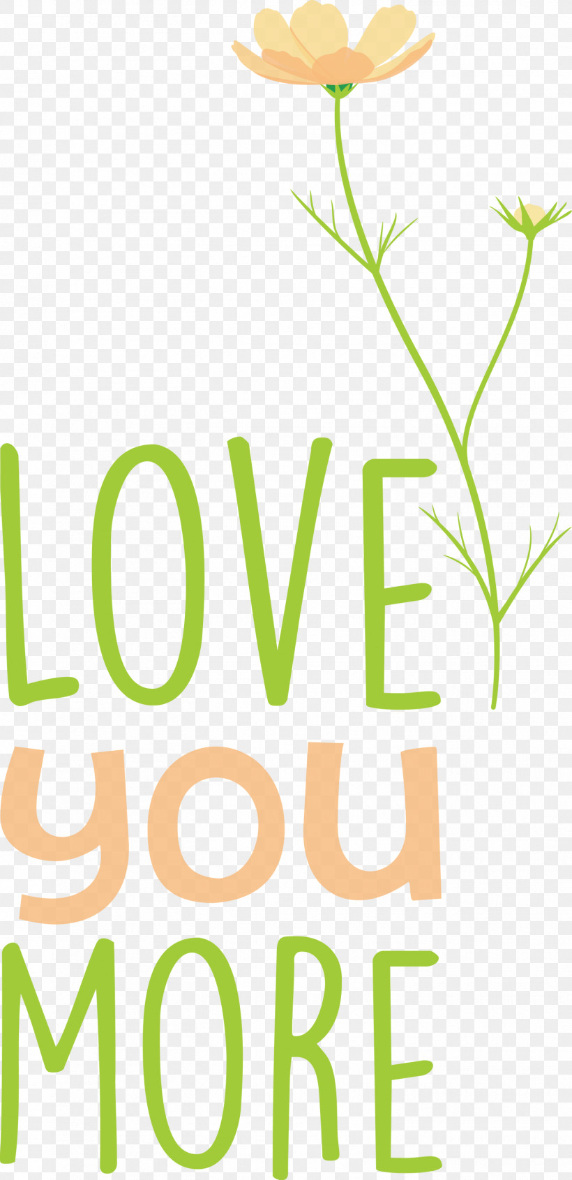 Love You More Valentines Day Valentine, PNG, 1454x3000px, Love You More, Floral Design, Green, Leaf, Logo Download Free