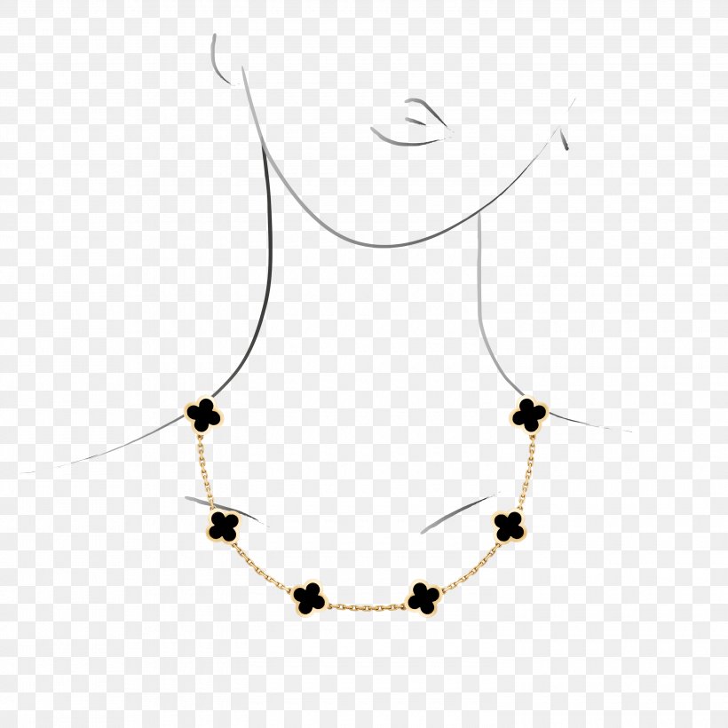 Necklace Van Cleef & Arpels Jewellery Alhambra Кольє, PNG, 3000x3000px, Necklace, Alhambra, Bead, Black, Body Jewellery Download Free