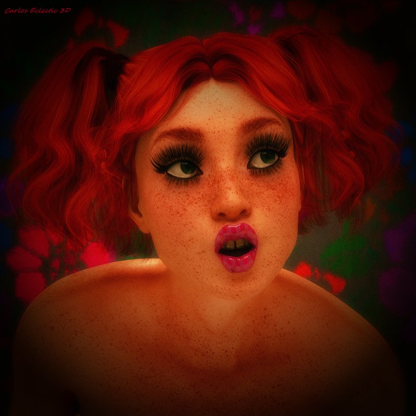 Human Hair Color Eyebrow Face Cheek Red Hair, PNG, 1080x1080px, Watercolor, Cartoon, Flower, Frame, Heart Download Free