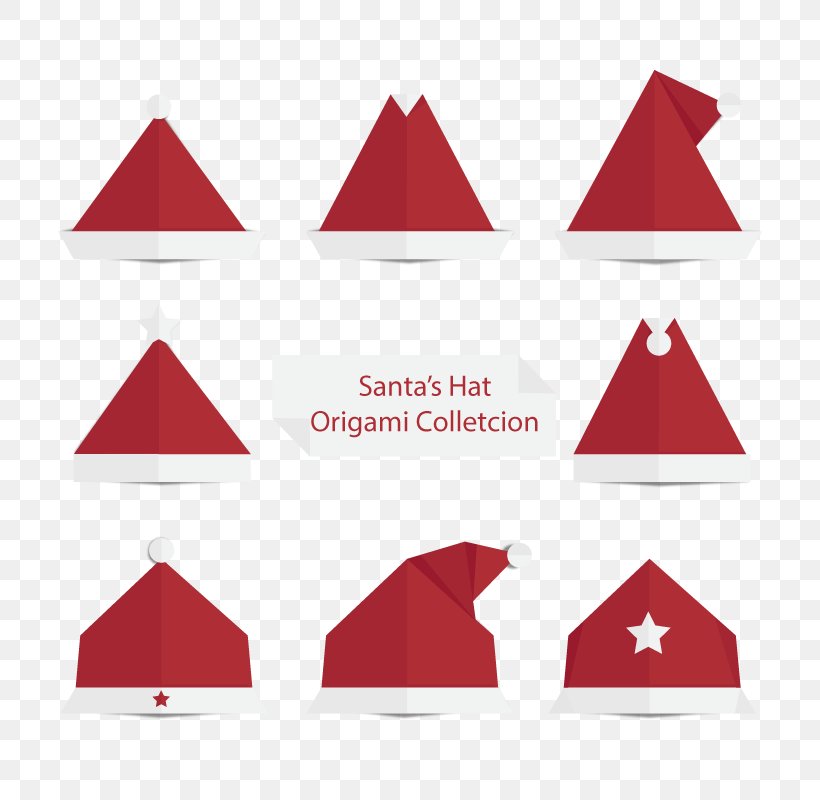 Paper Santa Claus Christmas Origami, PNG, 800x800px, Paper, Area, Christmas, Christmas Card, Flat Design Download Free