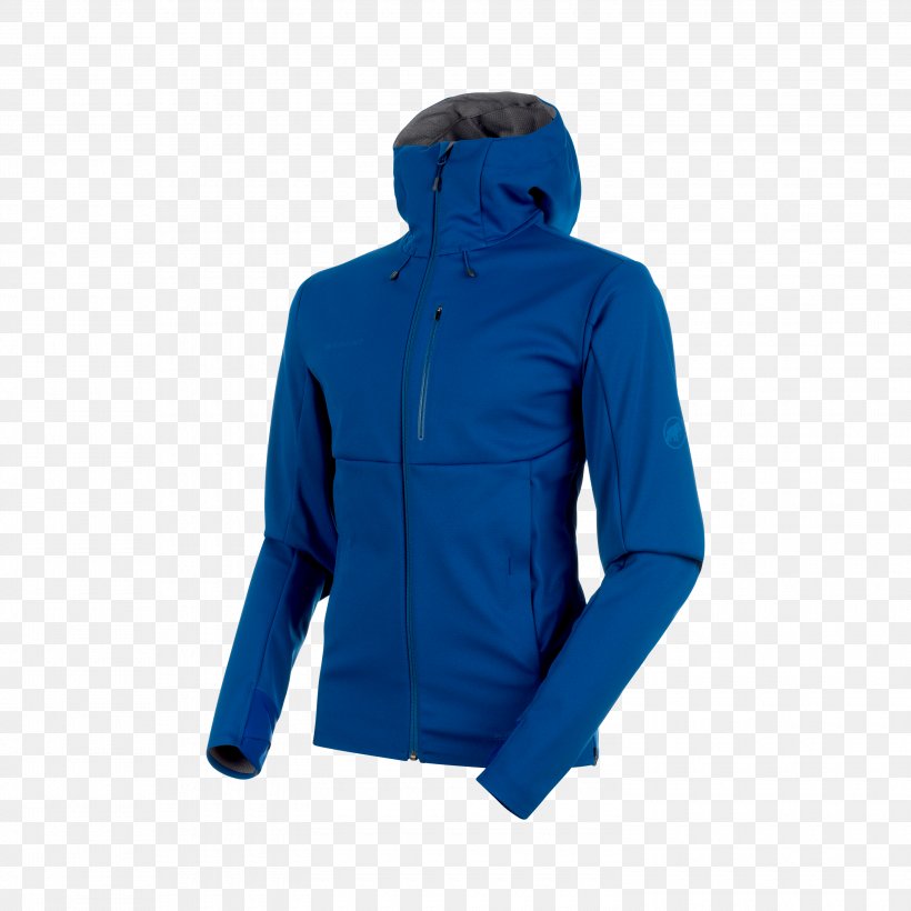 Softshell Mammut Ultimate V So Hooded Hoodie Jacket Mammut Sports Group, PNG, 3000x3000px, Softshell, Active Shirt, Clothing, Cobalt Blue, Electric Blue Download Free